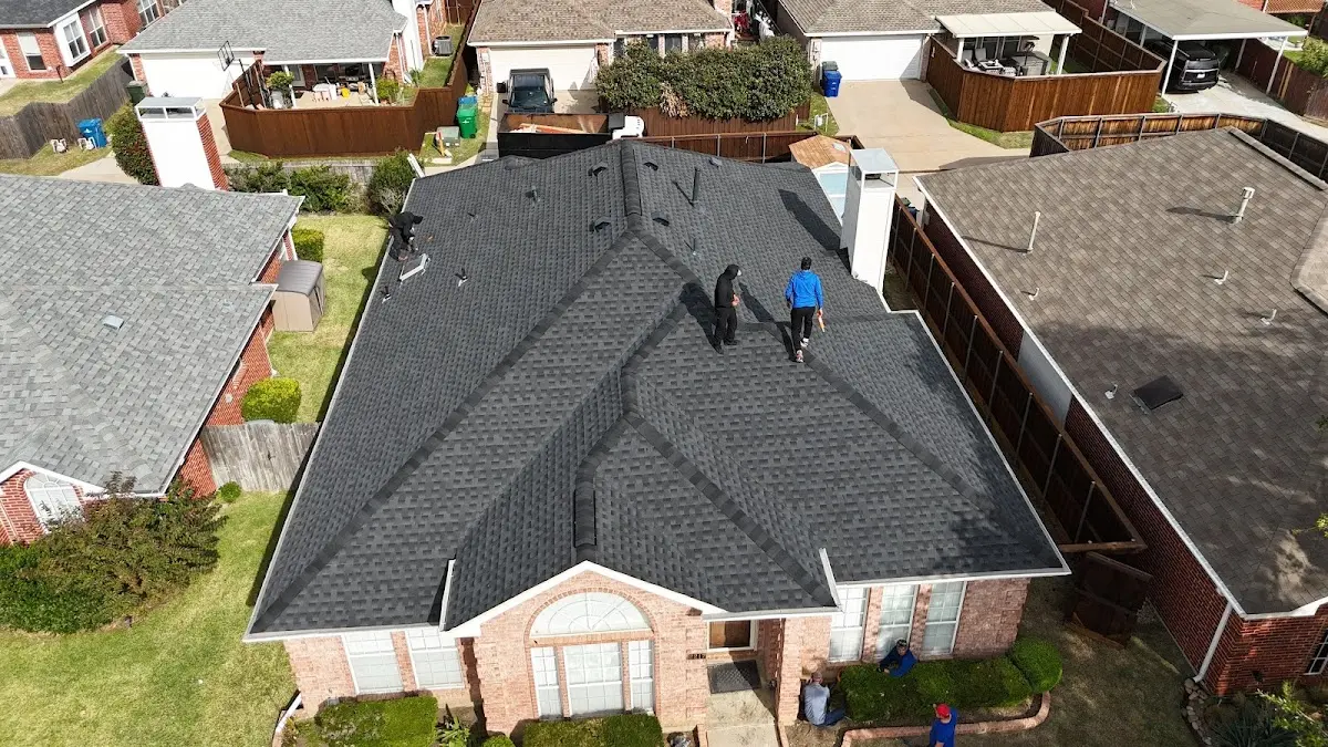 Commercial Roofing work in progress on a Hollymead property